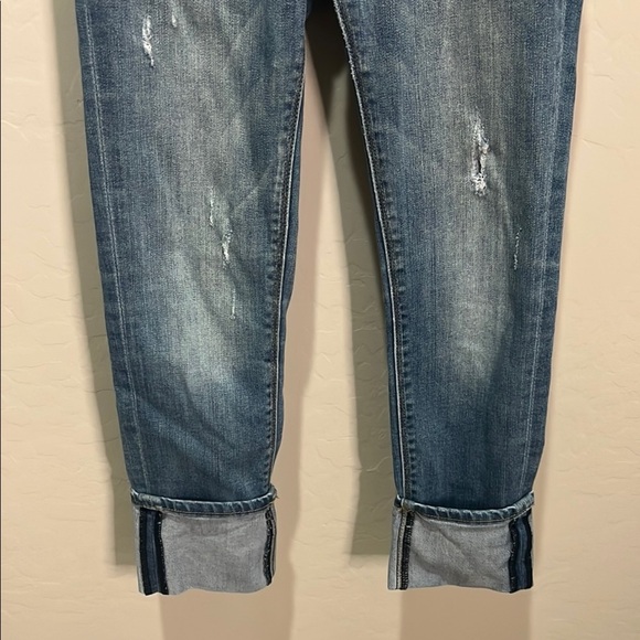 Hudson Jeans Girls Distressed Slim-Fit Denim Roll Cuff Crop Slim Vintage Skinny - Picture 2 of 14